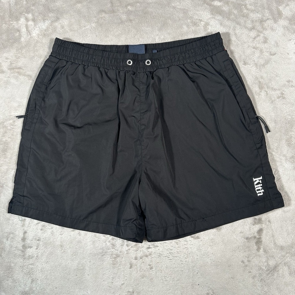 Kith Transitional Active Shorts Mens XL Black Zip Pocket Mesh Lined Tech USA